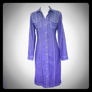 Jones New York Signature cotton denim dress